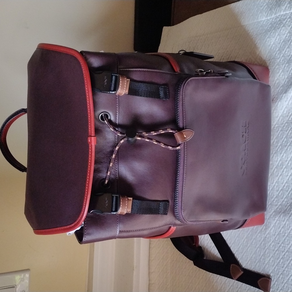 Coach League Flap Backpack In Colorblock